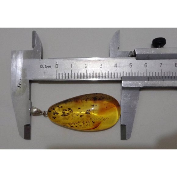 BALTIC Amber Pendant With Inclusion, 100% Real Natural Amber Pendant 9.1gr - Picture 9 of 9